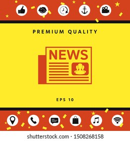 Newspapers icon symbol. Graphic elements for your design
