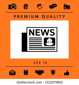 Newspapers icon symbol. Graphic elements for your design