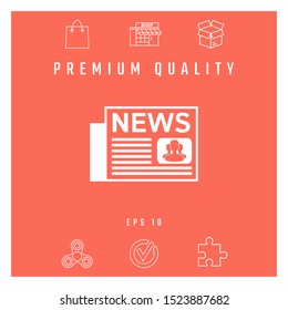 Newspapers icon symbol. Graphic elements for your design