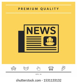 Newspapers icon symbol. Graphic elements for your design