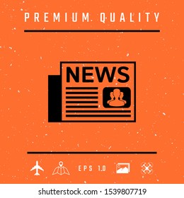 Newspapers icon symbol. Graphic elements for your design