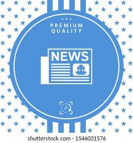 Newspapers icon symbol. Graphic elements for your design