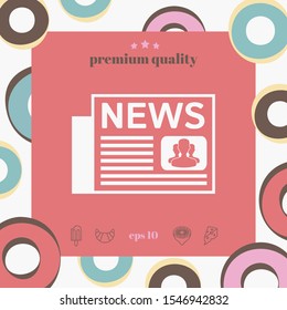 Newspapers icon symbol. Graphic elements for your design