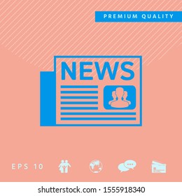 Newspapers icon symbol. Graphic elements for your design