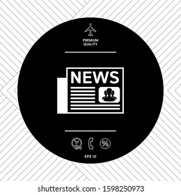 Newspapers icon symbol. Graphic elements for your design