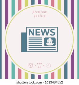 Newspapers icon symbol. Graphic elements for your design