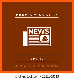 Newspapers icon symbol. Graphic elements for your design