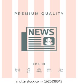 Newspapers icon symbol. Graphic elements for your design