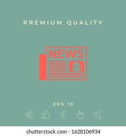 Newspapers icon symbol. Graphic elements for your design