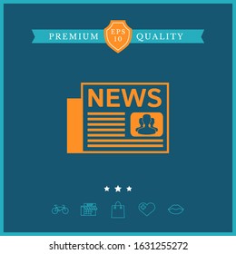 Newspapers icon symbol. Graphic elements for your design