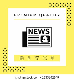 Newspapers icon symbol. Graphic elements for your design