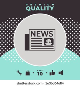 Newspapers icon symbol. Graphic elements for your design