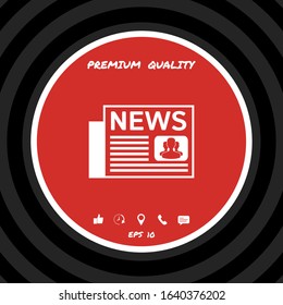 Newspapers icon symbol. Graphic elements for your design