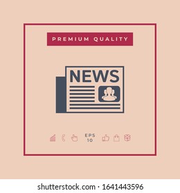 Newspapers icon symbol. Graphic elements for your design