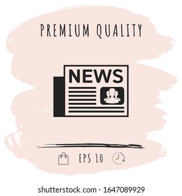 Newspapers icon symbol. Graphic elements for your design