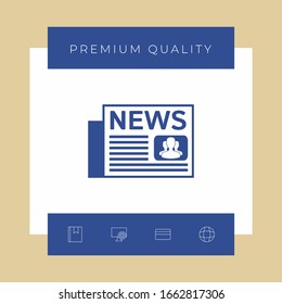 Newspapers icon symbol. Graphic elements for your design