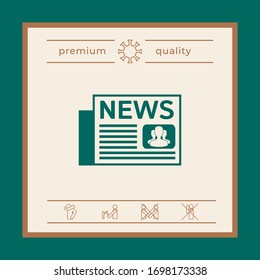 Newspapers icon symbol. Graphic elements for your design