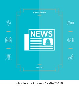Símbolo del icono de los periódicos. Elementos gráficos para su diseño