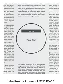 Newspapers with lorem ipsum text and empty box for your business and advertising text.