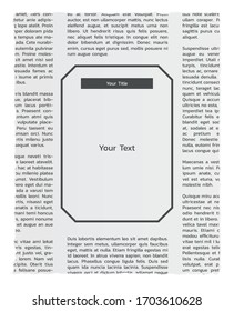 Newspapers with lorem ipsum text and empty box for your business and advertising text.