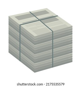newspapers pack icon on white background