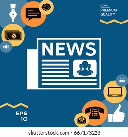 Newspapers symbol