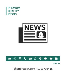Newspapers symbol icon