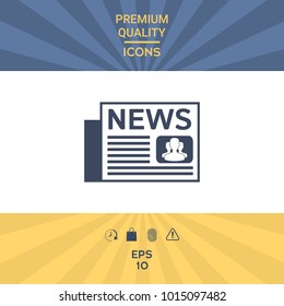 Newspapers symbol icon