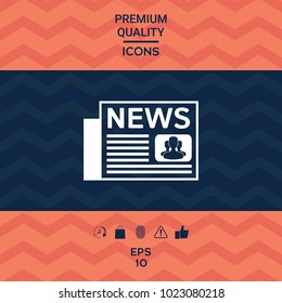 Newspapers symbol icon