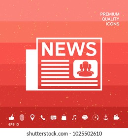 Newspapers symbol icon
