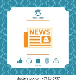 Newspapers symbol icon