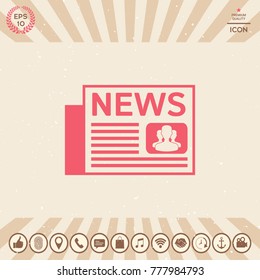 Newspapers symbol icon