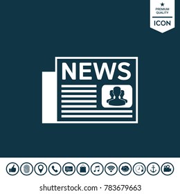 Newspapers symbol icon
