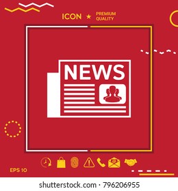Newspapers symbol icon