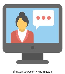 
Newswoman Vector Icon
