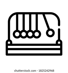 newton balls line icon vector. newton balls sign. isolated contour symbol black illustration
