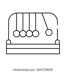 newton balls line icon vector. newton balls sign. isolated contour symbol black illustration