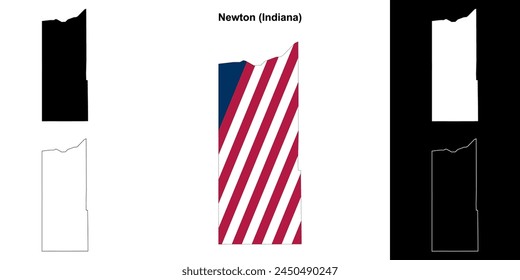 Newton County (Indiana) Outline-Kartenset