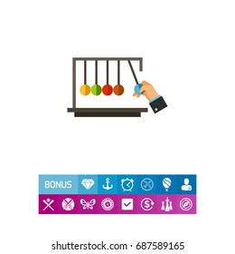 Newton cradle icon