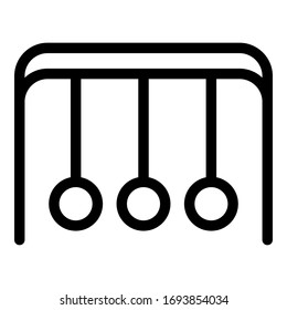 Newton cradle icon. Outline Newton cradle vector icon for web design isolated on white background