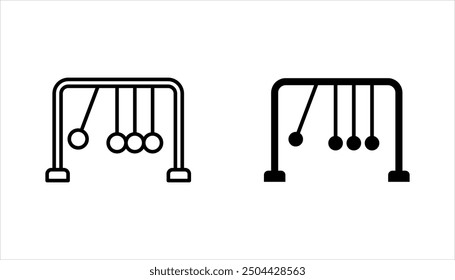 Newton cradle icon set, Pendulum icon. vector llustration on white background