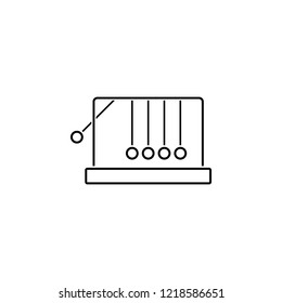 Newton cradle icon. Simple outline vector of education set for UI and UX, website or mobile application