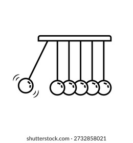Newton Cradle Icon Design vetorial.
