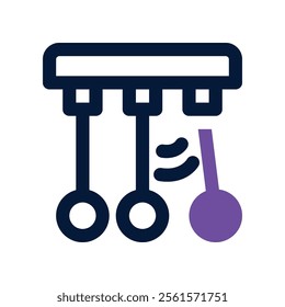 newton cradle icon. vector dual tone icon for your website, mobile, presentation, and logo design.