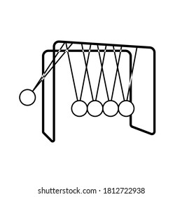 Newton Cradle Icon. Vector Illustration