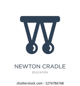 newton cradle icon vector on white background, newton cradle trendy filled icons from Education collection, newton cradle vector illustration