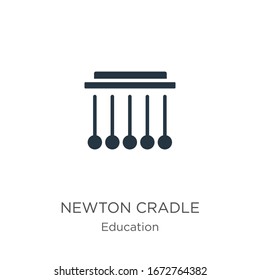 Newton cradle icon vector. Trendy flat newton cradle icon from education collection isolated on white background. Vector illustration can be used for web and mobile graphic design, logo, eps10