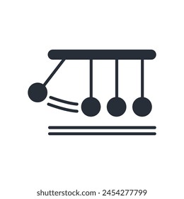 newton cradle icon. vector.Editable stroke.linear style sign for use web design,logo.Symbol illustration.
