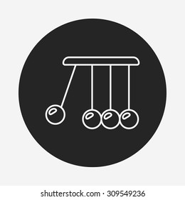 Newton cradle line icon