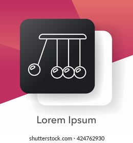 Newton cradle line icon